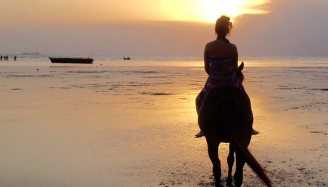 Zanzibar Sunset  Horse riding